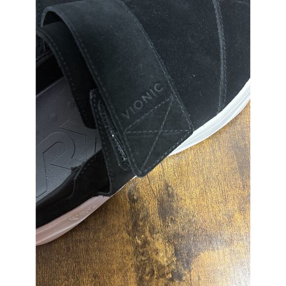 Vionic Women's 7 Black Suede Lotus Rx Recovery Shoes Clogs Mules Orthopedic - Picture 3 of 11